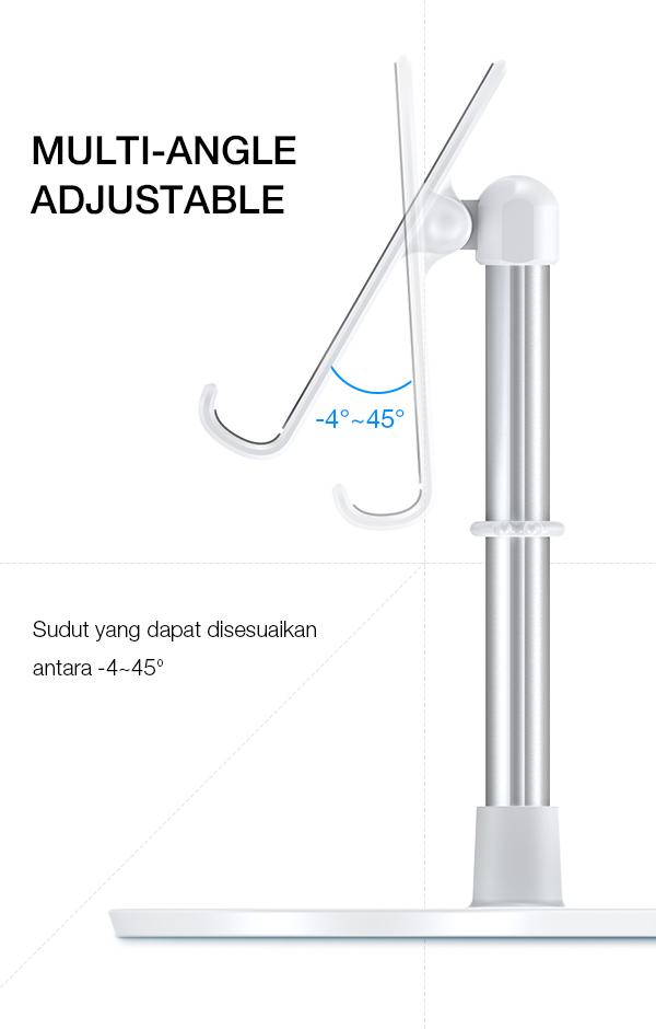 holder ponsel robot rt-us05 sudut dapat disesuaikan antara-4~45°