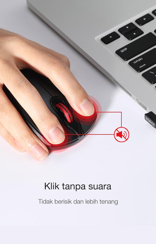 ROBOT M310 Wireless Mouse klik tanpa suara tidak berisik dan lebih tenang