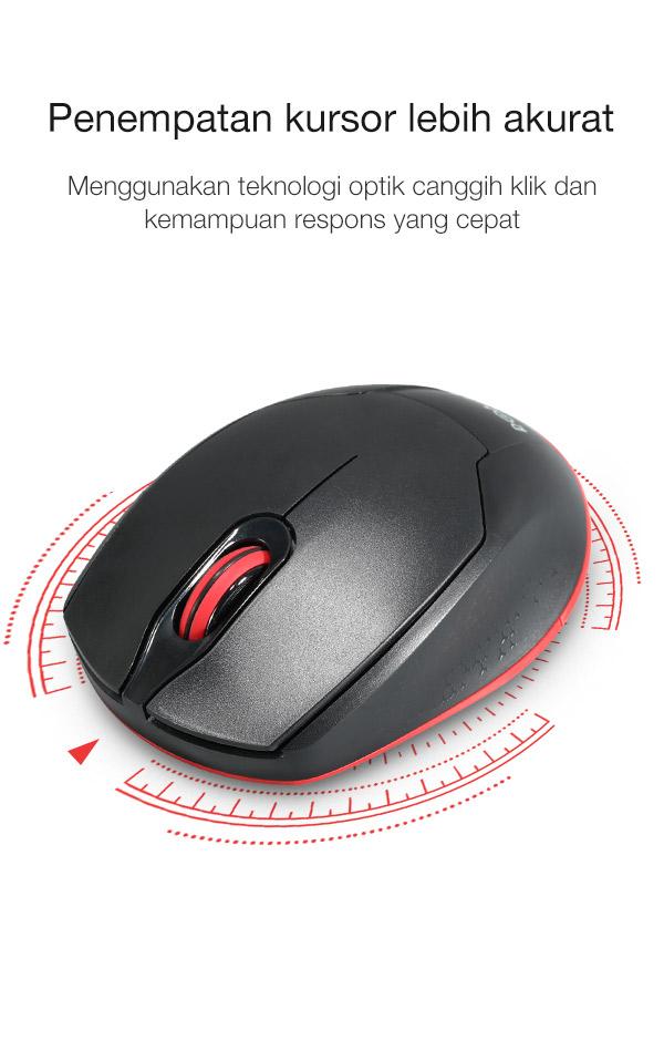 ROBOT M310 Wireless Mouse penempatan kursor lebih akurat