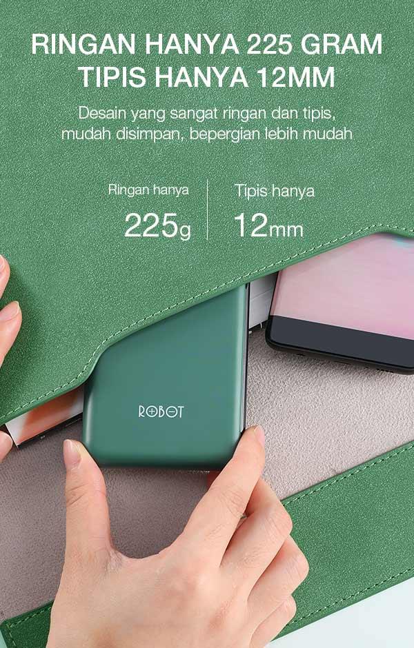 Powerbank Robot RT180 Bentuk Edge Pada Tepi Nyaman Digenggam