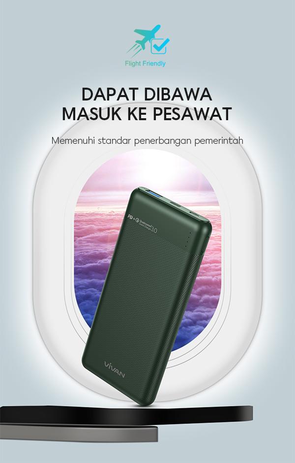 Vivan Power Bank VPB-M10 Dapat Dibawa Masuk Ke Pesawat