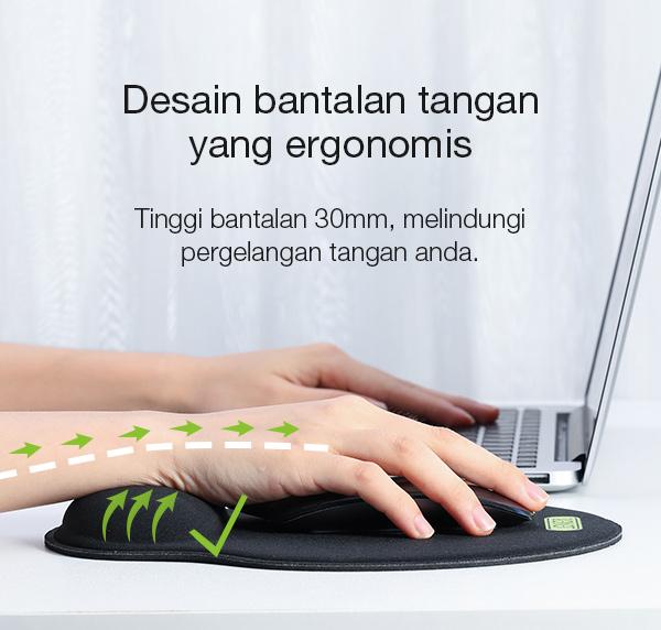 Mousepad Robot RPP02 desain bantalan tangan yang ergonomis