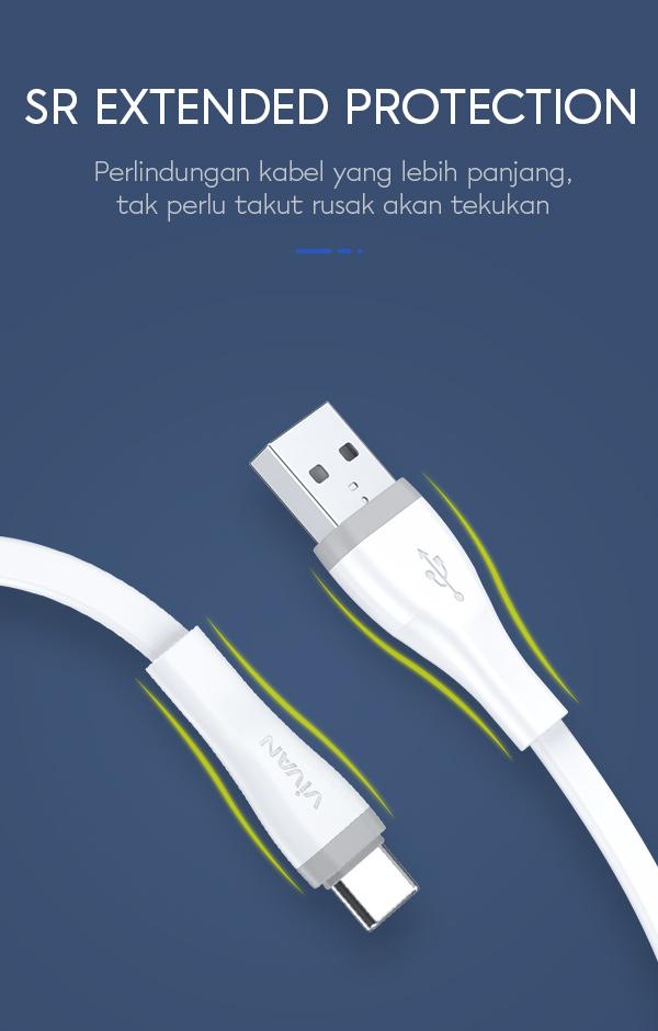 Kabel data Vivan sc30s ini dibuat dengan bahan oxygen-free pure coper