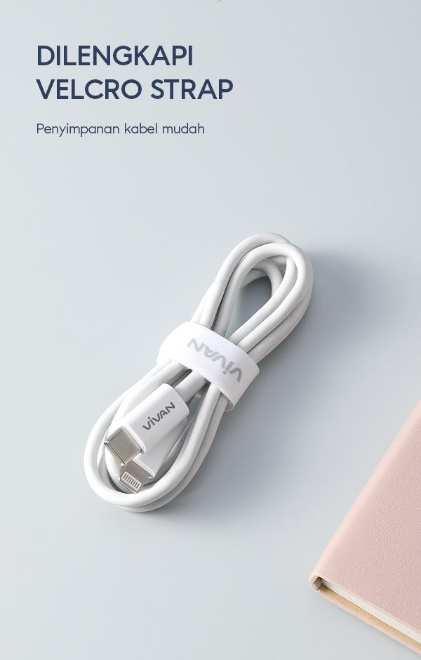 kabel data ini dilengkapi velcro strap