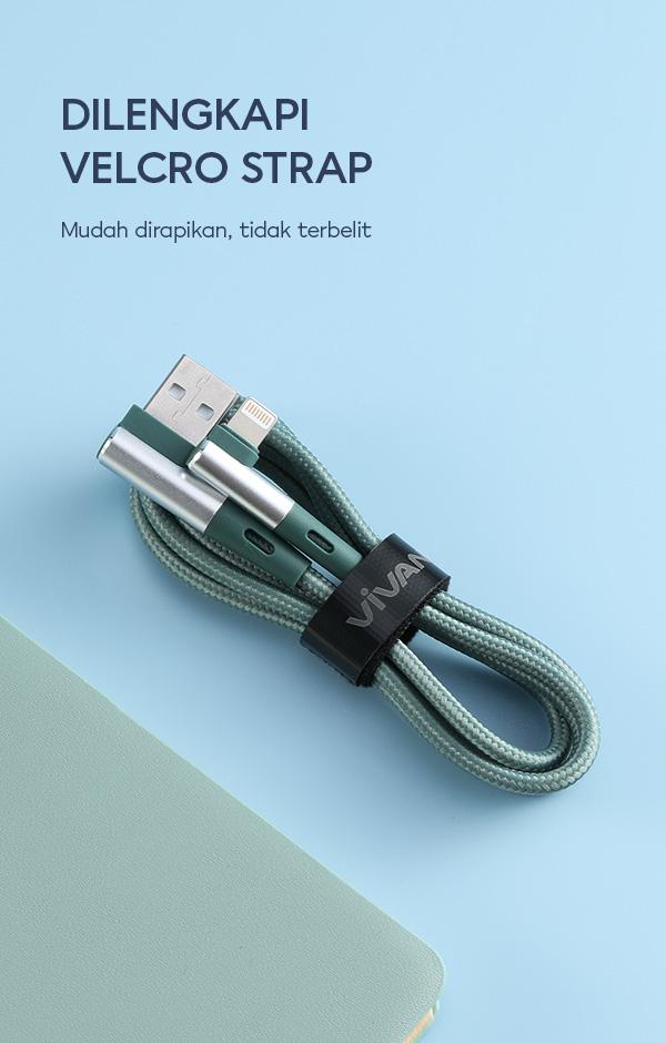 vivan bwl100s dilengkapi velcro strap menjadi mudah dirapikan