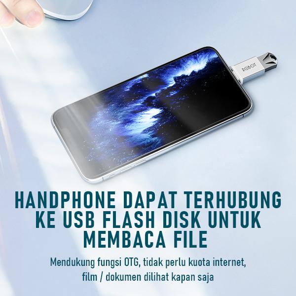 OTG RT-OTG04 Handphone Dapat Terhubung Ke USB Flashdisk Untuk Membaca File