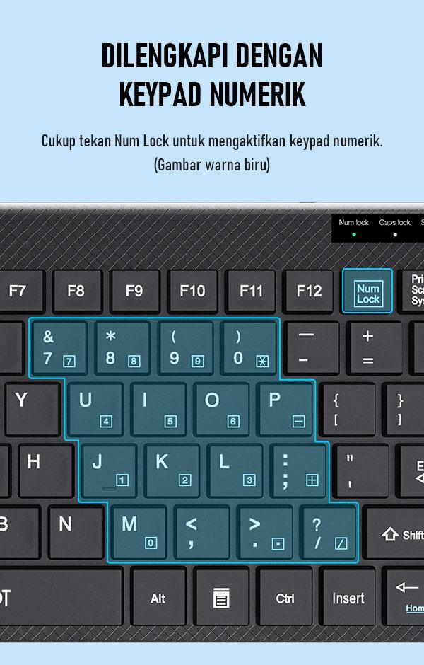 dilengkapi dengan keypad numerik