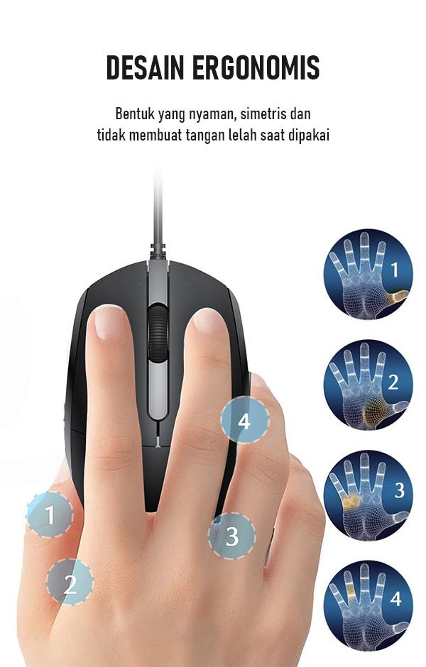 Mouse & Keyboard Robot KM2600 desain ergonomis