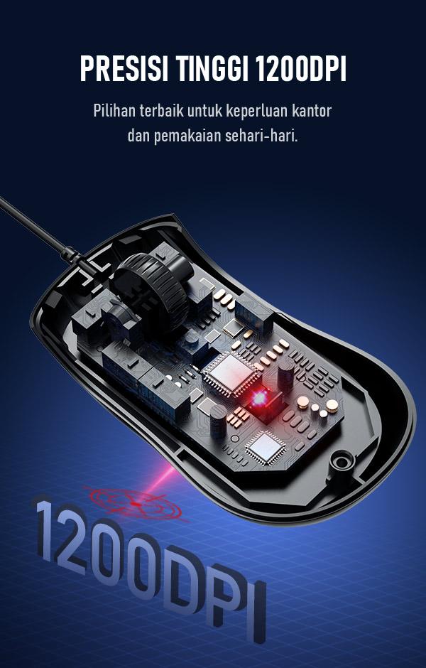 Mouse Robot M100 Presisi Tinggi 1200DPI