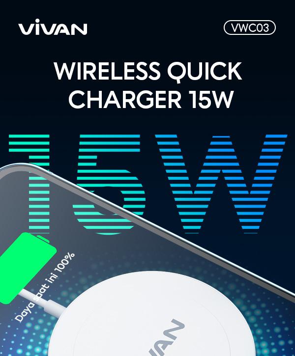 vivan vwc03 wireless quick charger 15W