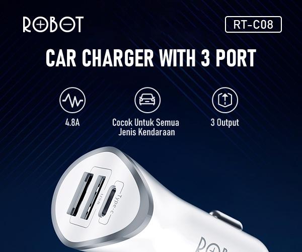 car charger with 3 port