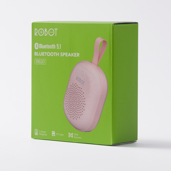 Speaker Bluetooth Robot RB20 warna pink