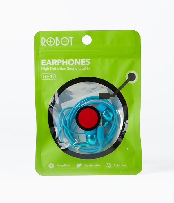 Robot wired RE40 earphones