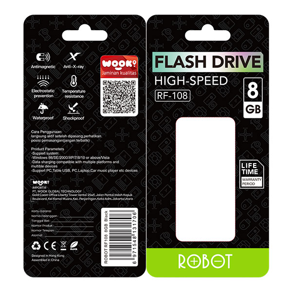 Package Flashdisk Robot RF108