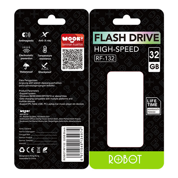 Flashdisk Robot RF132 package