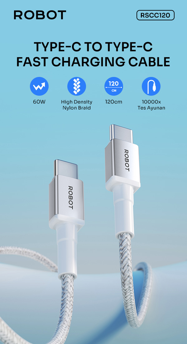 kabel data Robot rscc120 fast charging 