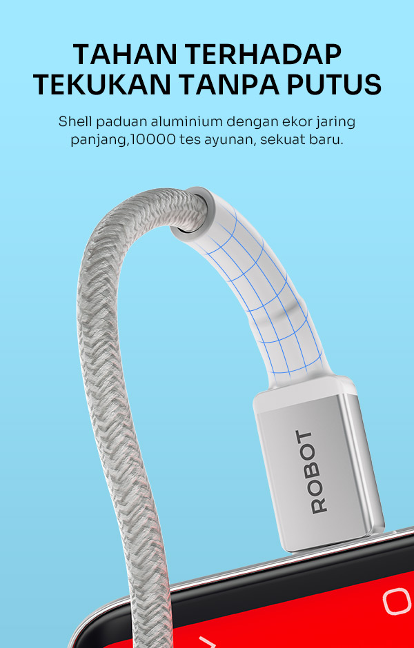 kabel data Robot rscc120 60W tahan terhadap tekukan tanpa arus.