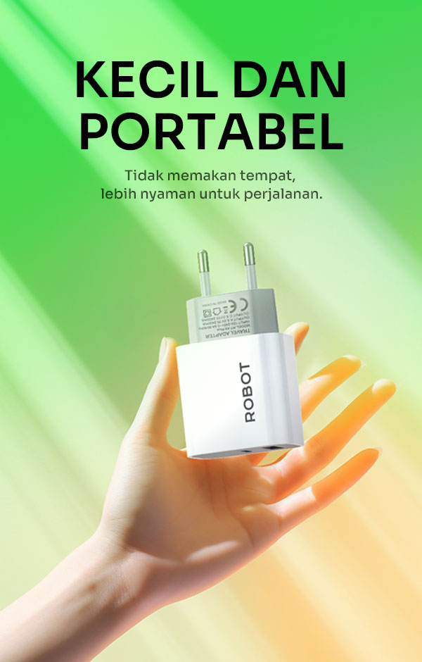 Adaptor Robot RT-K8 Plus kecil dan portable