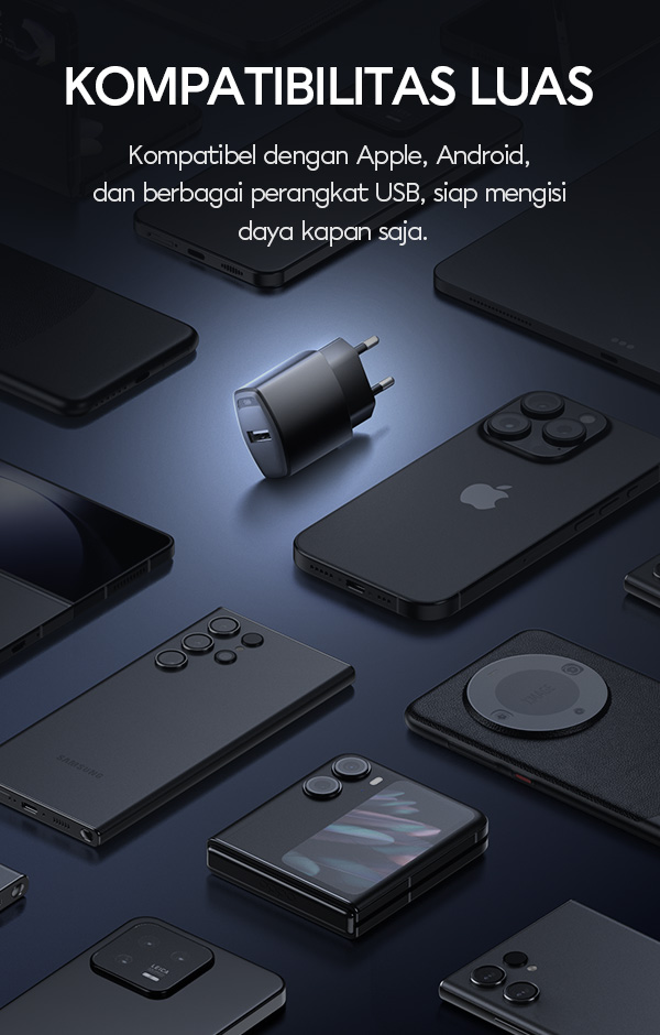 charger vivan power oval2s kompatibel dengan apple ,android ,dan berbagai perangkat usb