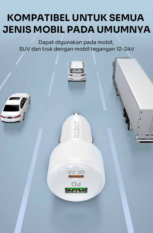 Charger Mobil Robot RT-C11 kompatibel dengan semua jenis mobil pada umumnya