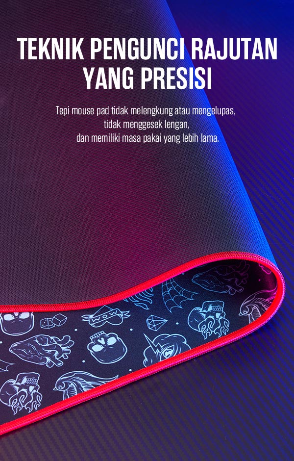 Mousepad Gamen GP-XXL teknik pengunci rajutan