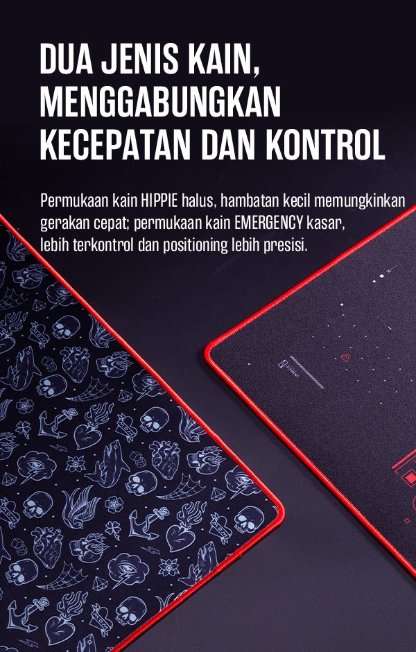 Mousepad Gamen GP-XXL Dua Jenis Kain,Menggabungkan Kecepatan Dan Kontrol