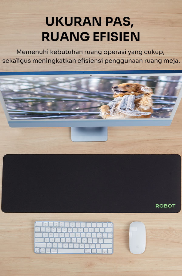 Mousepad Robot RP05-XL ukuran pas, ruang efisien