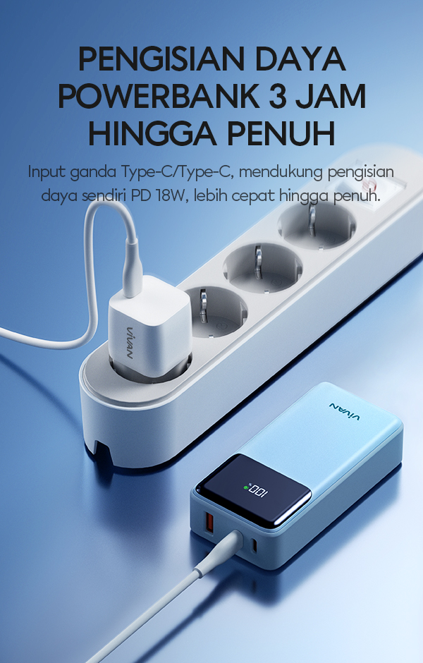 Pengisian Daya PowerBank 3 Jam Hingga Penuh