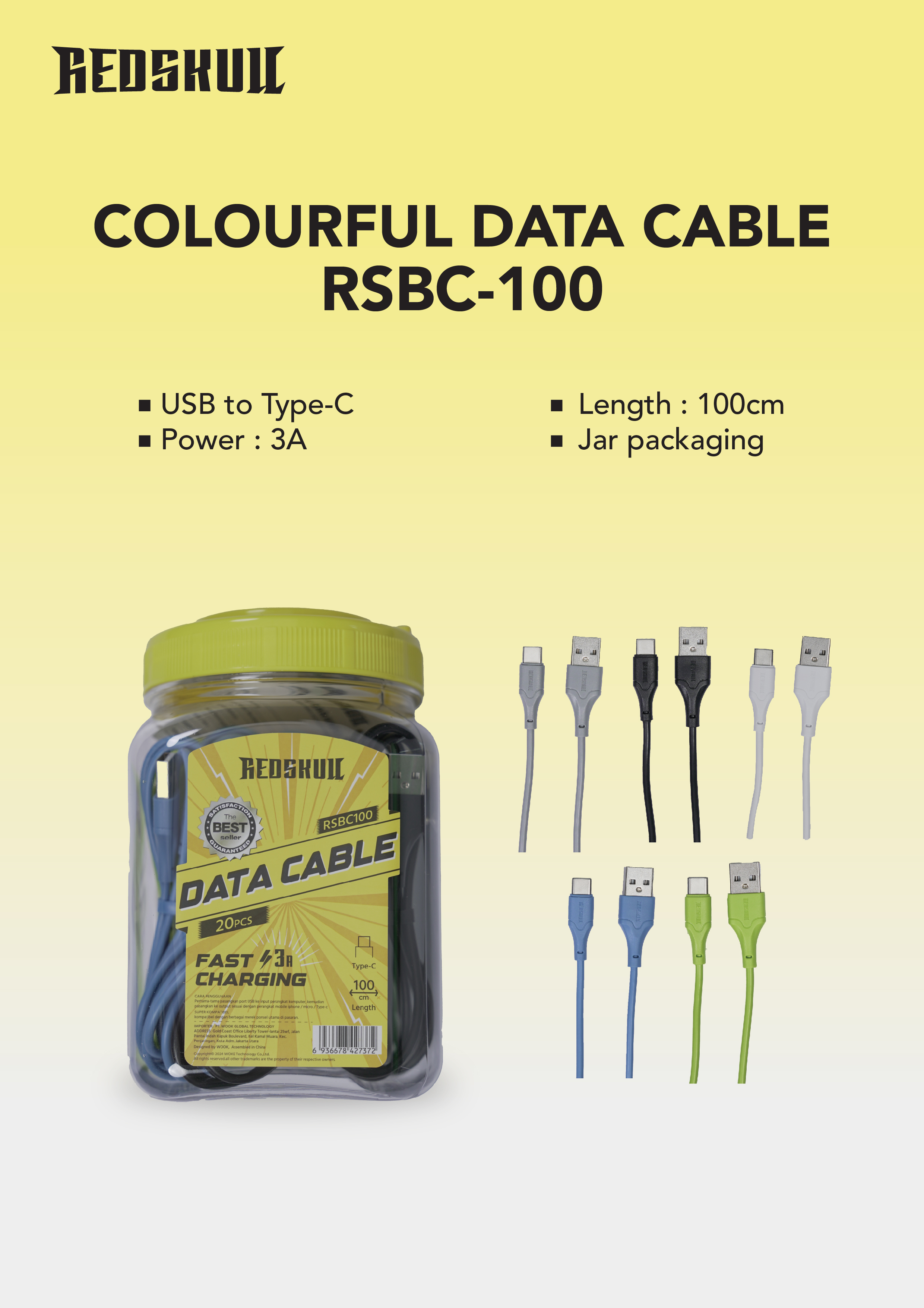 Spesifikasi RedSkull RSBC100 Kabel Data Charger