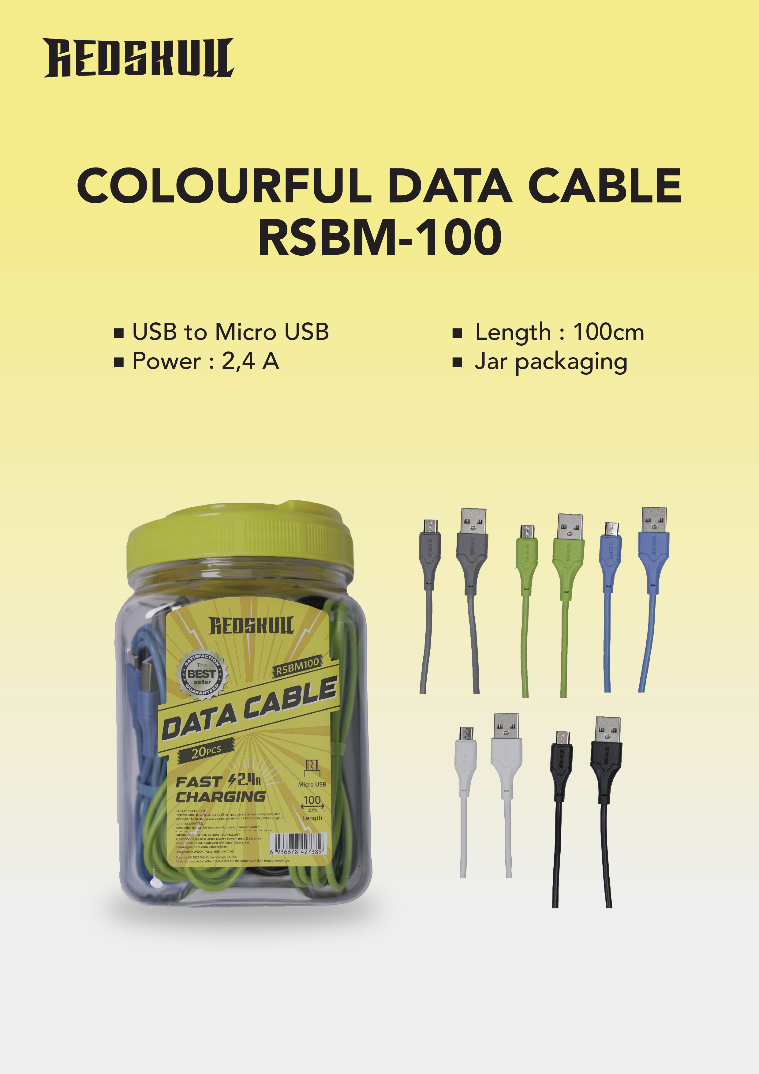 RSBM100 MICRO jar packaging data cable