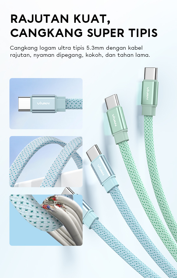 Kabel Data Vivan VTHCC100 rajutan kuat